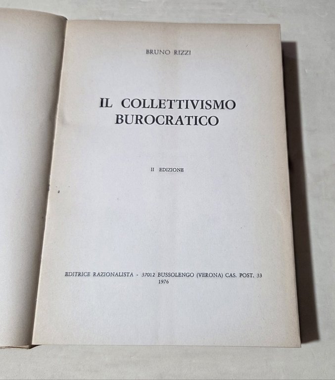 Il Collettivismo Burocratico