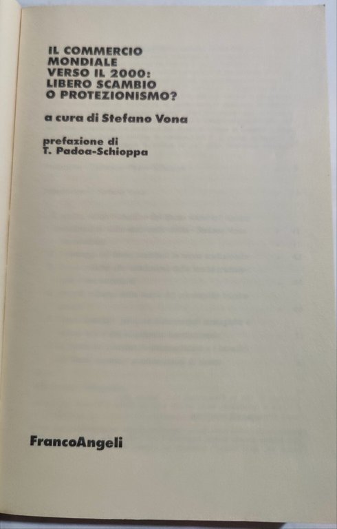 Il commercio mondiale verso il 2000 libero scambio o protezionismo?