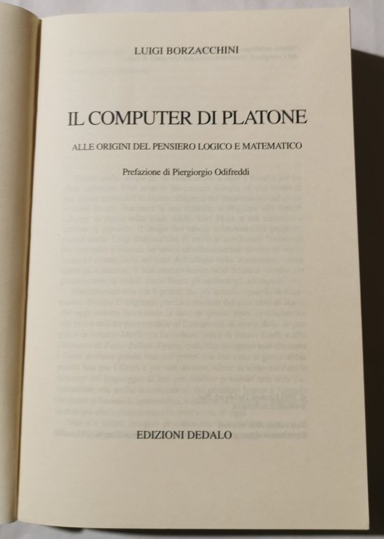Il computer di Platone - Alle origini del pensiero logico …