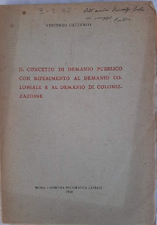 IL CONCETTO DI DEMANIO PUBBLICO CON RIFERIMENTO AL DEMANIO COLONIALE …