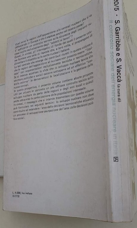 IL CONTROLLO SOCIALE DELL'ENERGIA NUCLEARE IN ITALIA(1978)