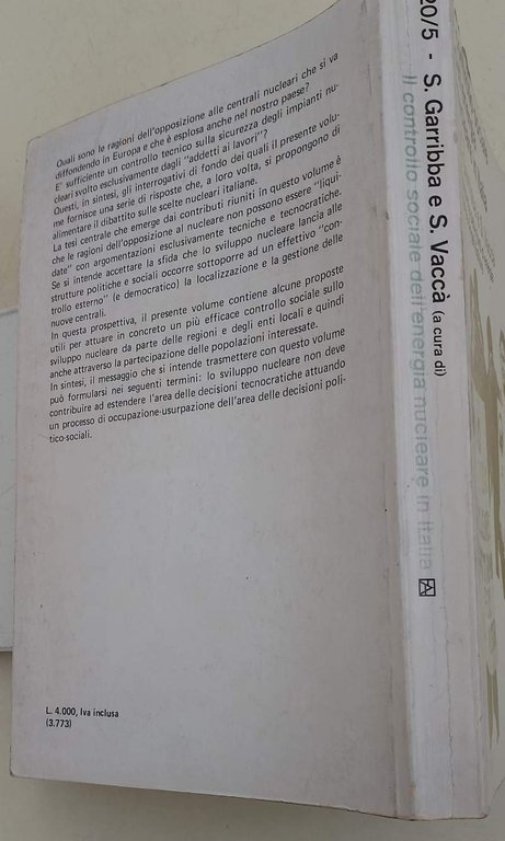 IL CONTROLLO SOCIALE DELL'ENERGIA NUCLEARE IN ITALIA(1978)
