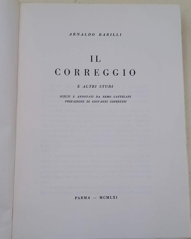 IL CORREGGIO E ALTRI STUDI(1961)