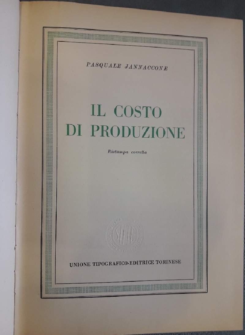 IL COSTO DI PRODUZIONE