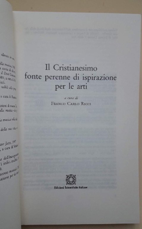 IL CRISTIANESIMO FONTE PERENNE DI ISPIRAZIONE PER LE ARTI(2004)
