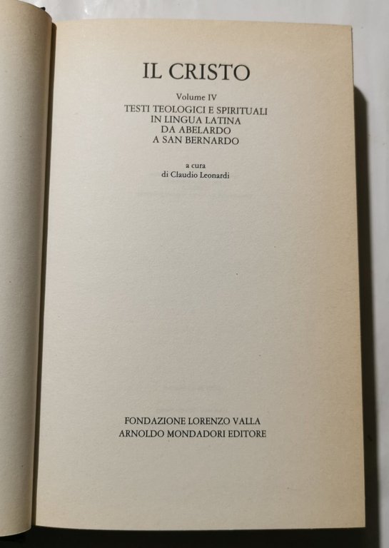 Il Cristo volume I- Testi teologici e spirituali da I …
