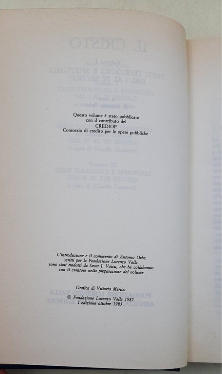Il Cristo volume I- Testi teologici e spirituali da I …