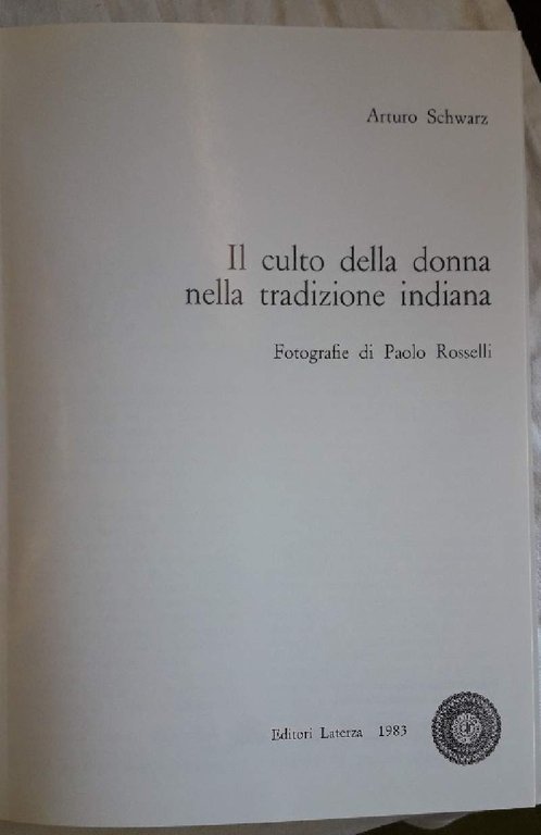 IL CULTO DELLA DONNA NELLA TRADIZIONE INDIANA( 1983)