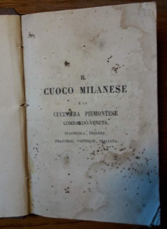 IL CUOCO MILANESE E LA CUCINIERA PIEMONTESE( 1867)