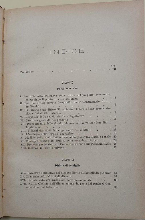 IL DIRITTO CIVILE E IL PROLETARIATO-STUDIO CRITICO SUL PROGETTO DI …
