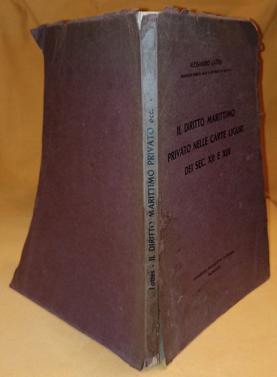 Il diritto marittimo privato nelle carte liguri dei sec. XII …