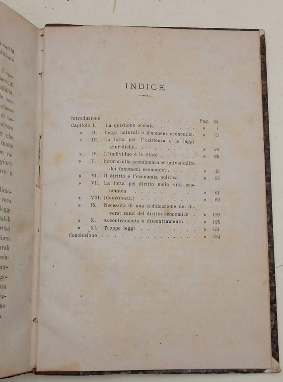 IL DIRITTO NELLA VITA ECONOMICA-SAGGIO DI FILOSOFIA GIURIDICA( 1885)