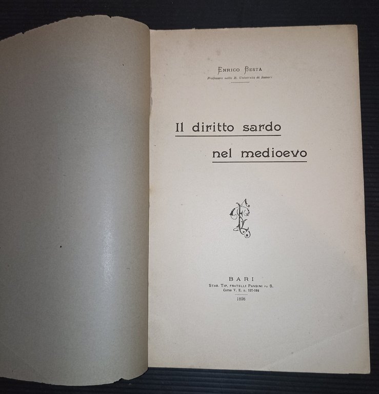 Il diritto sardo nel medioevo