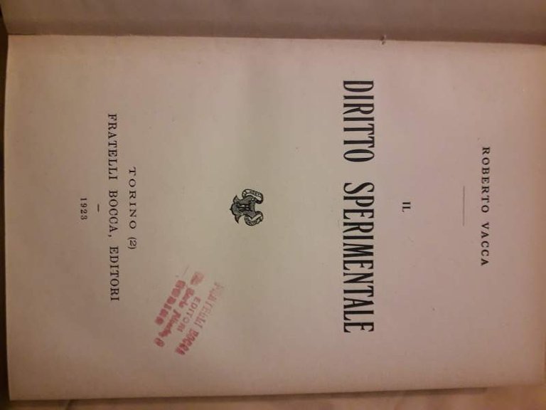 IL DIRITTO SPERIMENTALE (1923) | Immagine Gallery 2