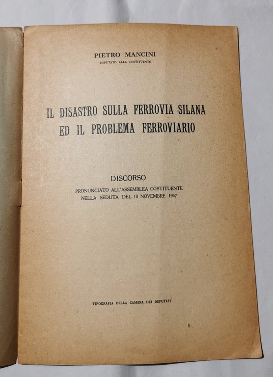 Il disastro sulla ferrovia silana ed il problema ferroviario