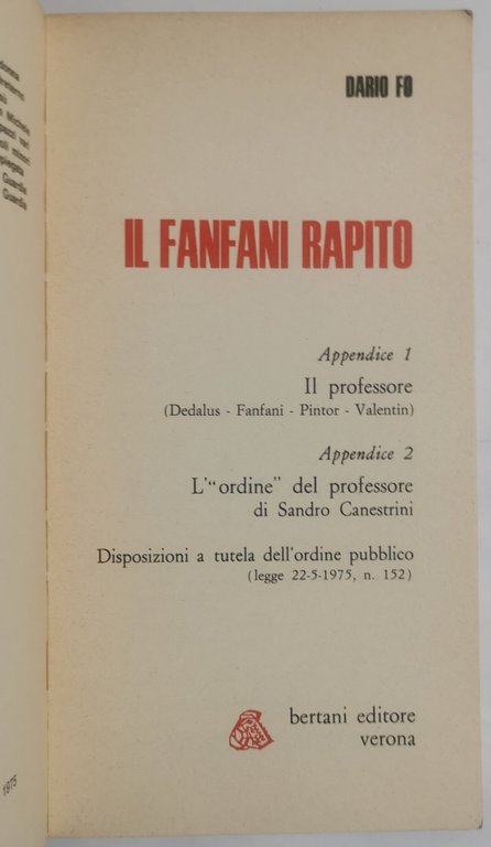 Il Fanfani rapito