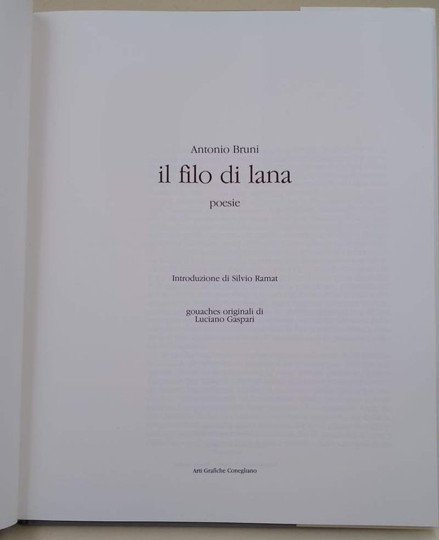 IL FILO DI LANA-POESIE(1986)