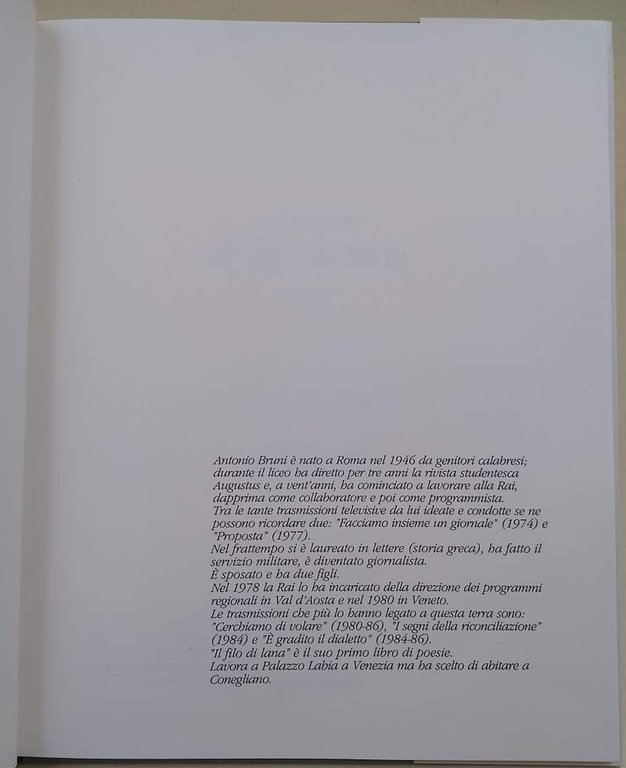 IL FILO DI LANA-POESIE(1986)