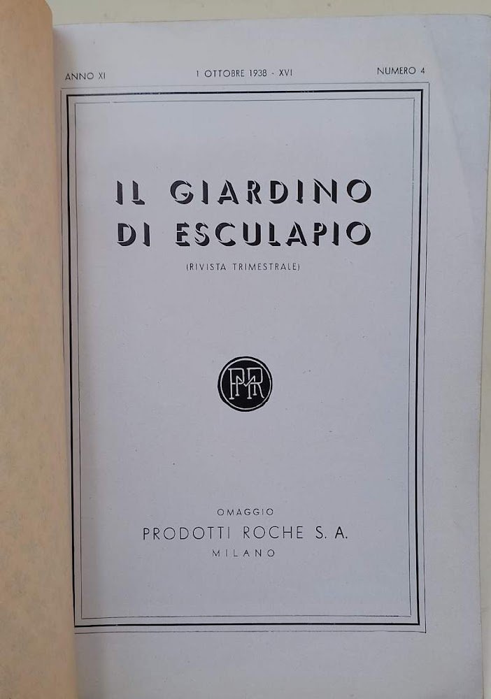 IL GIARDINO DI ESCULAPIO-RIVISTA TRIMESTRALE( 1938)