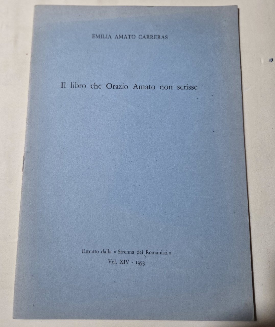 Il libro che Orazio Amato non scrisse