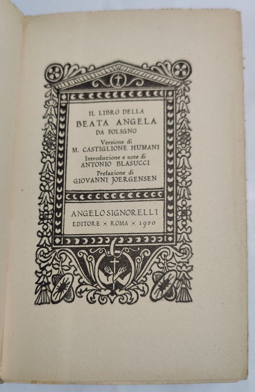 Il libro della Beata Angela da Foligno