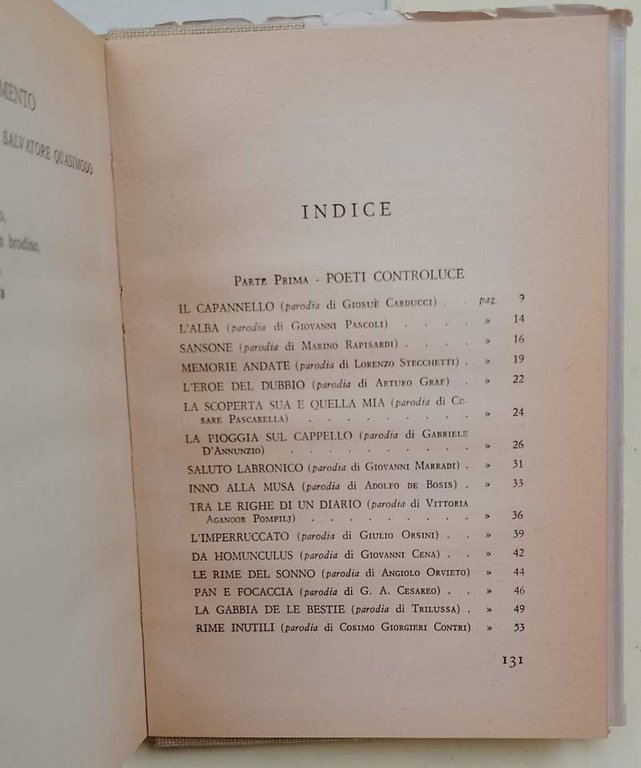 IL LIBRO DELLE PARODIE-POETI CONTROLUCE POETI ALLO SPECCHIO(1965)