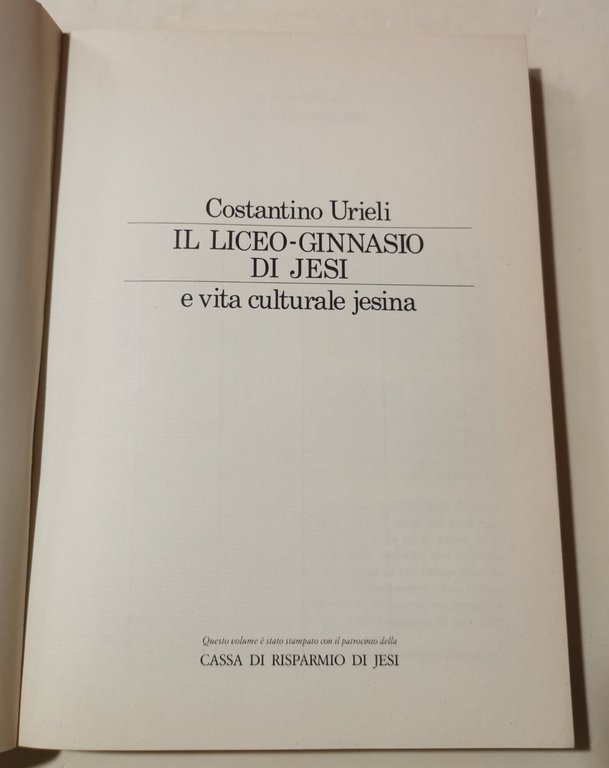 Il liceo- ginnasio di Jesi e vita culturale jesina
