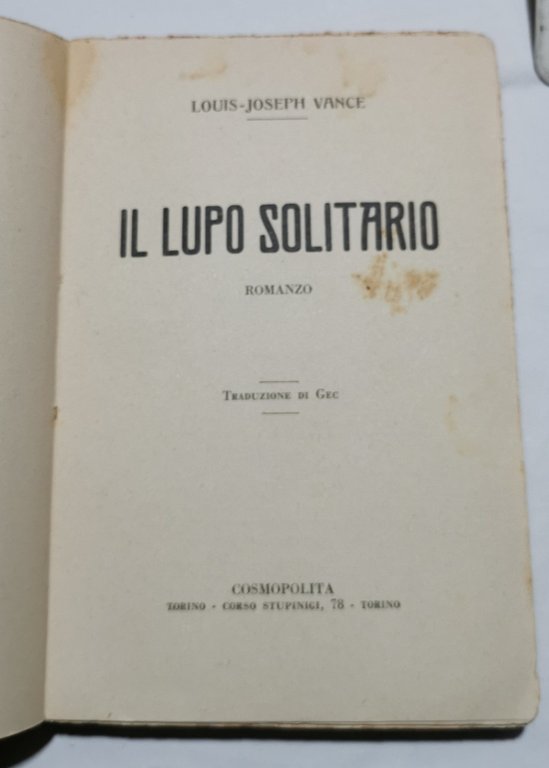 Il lupo solitario