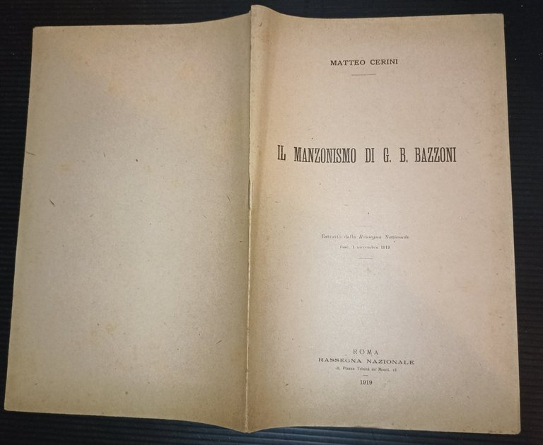 Il manzonismo di G. B. Bazzoni