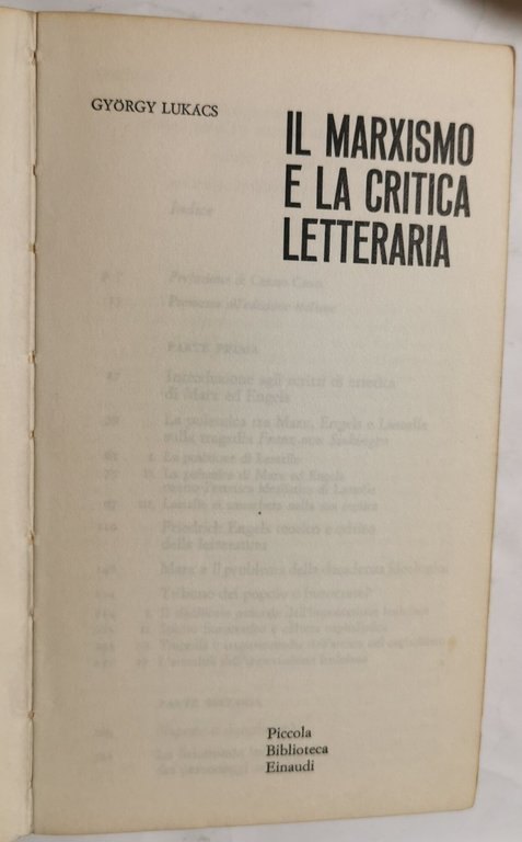 Il marxismo e la critica letteraria
