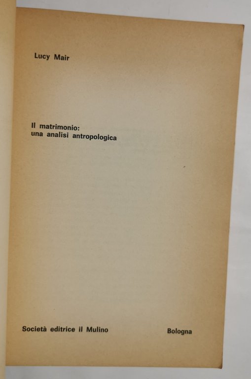 Il matrimonio: un'analisi antropologica