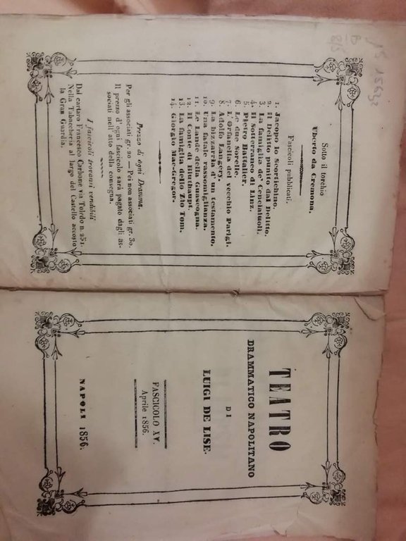 IL MENDICANTE DI LIPSIA-Dramma diviso in cinque atti(1856) | Immagine Gallery 4