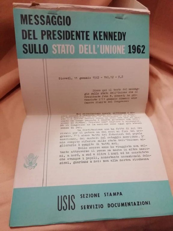 IL MESSAGGIO DI KENNEDY SULLO STATO DELL'UNIONE 11 gennaio 1962 | Immagine Gallery 3