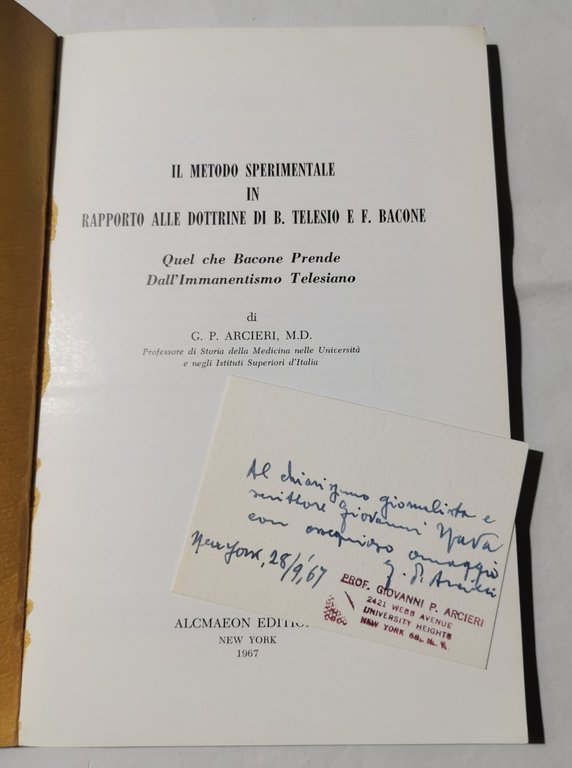 Il metodo sperimentale in rapporto alle dottrine di B. Telesio … | Immagine Gallery 2