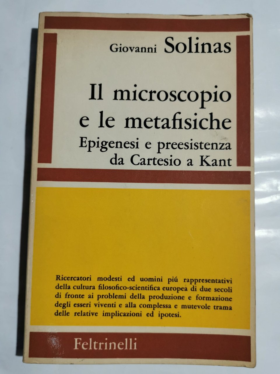 Il microscopio e le metafisiche - Epigenesi e preesistenza da …