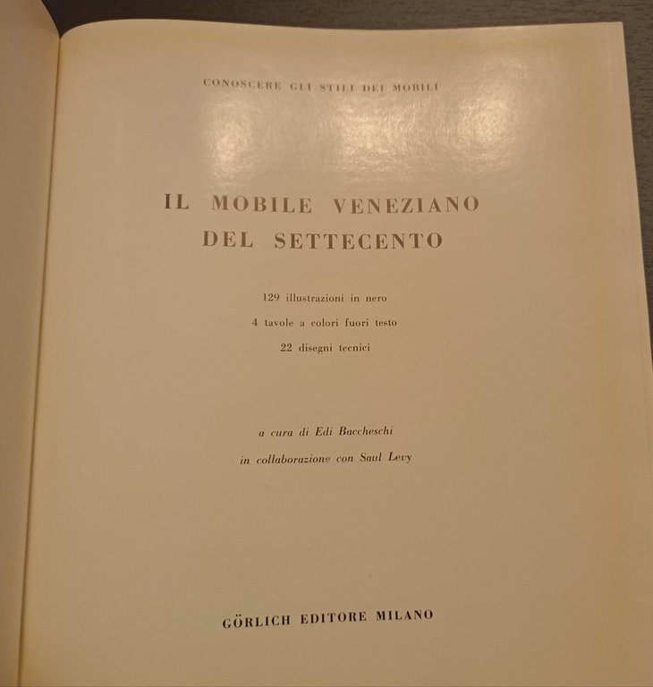 Il mobile veneziano del settecento