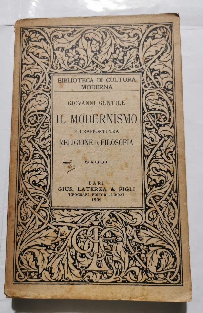 Il Modernismo e i rapporti tra Religione e Filosofia