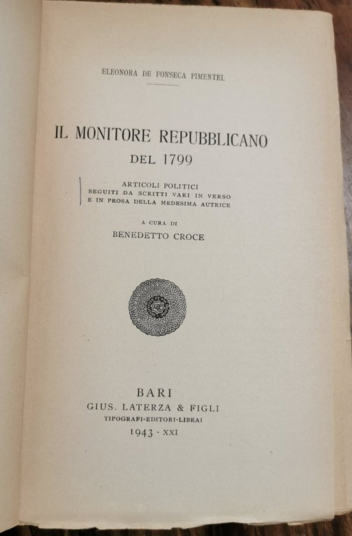 Il Monitore Repubblicano del 1799