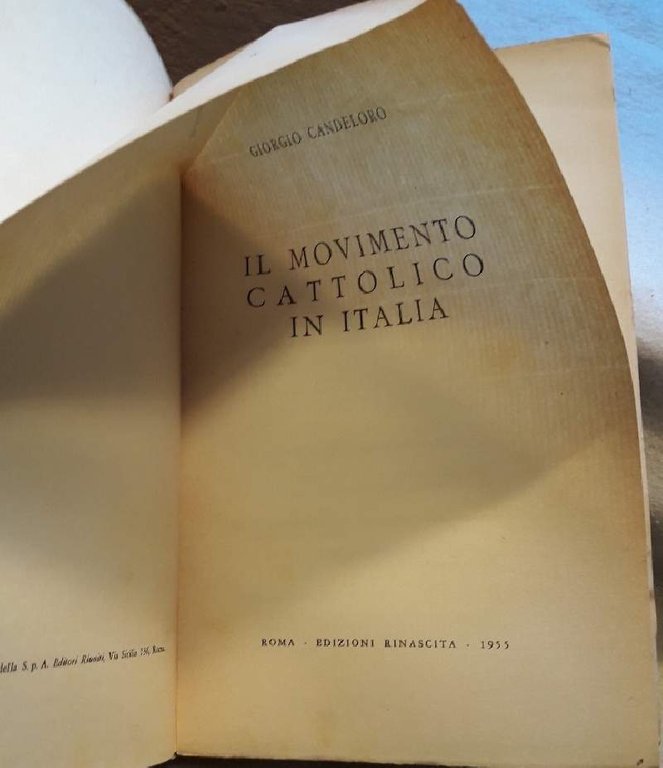 IL MOVIMENTO CATTOLICO IN ITALIA(1953)