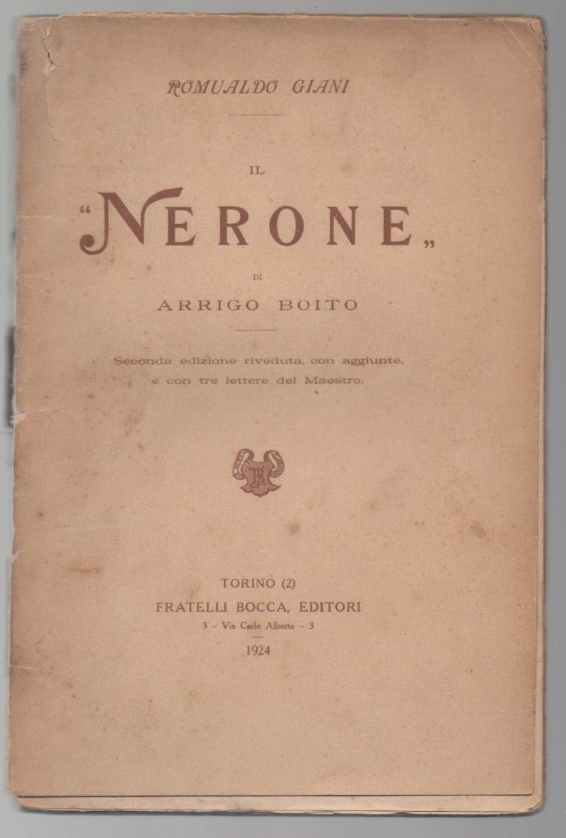 IL "NERONE" di Arrigo Boito (1924) | Immagine principale