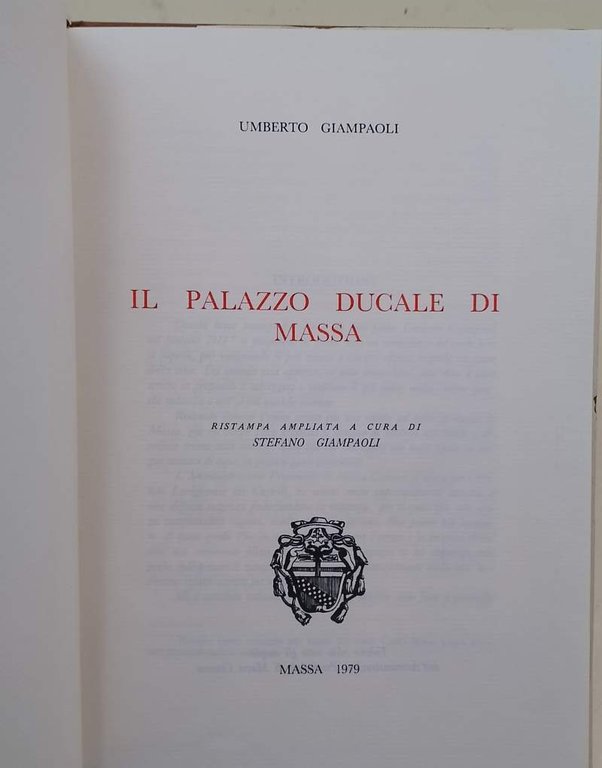 IL PALAZZO DUCALE DI MASSA (1979)