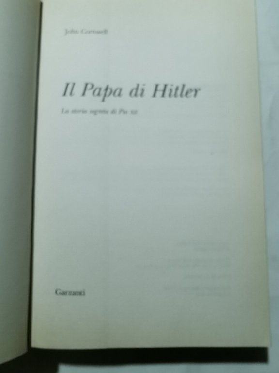 Il Papa di Hitler - La storia segreta di Pio …