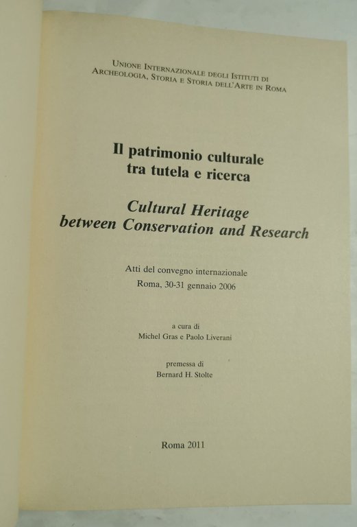 Il patrimonio culturale tra tutela e ricerca