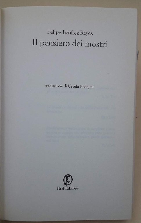IL PENSIERO DEI MOSTRI(2009)
