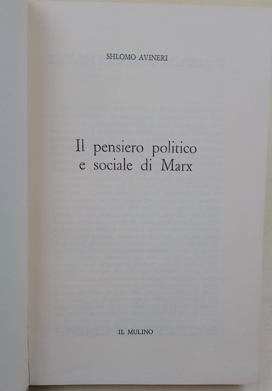 Il pensiero politico e sociale di Marx