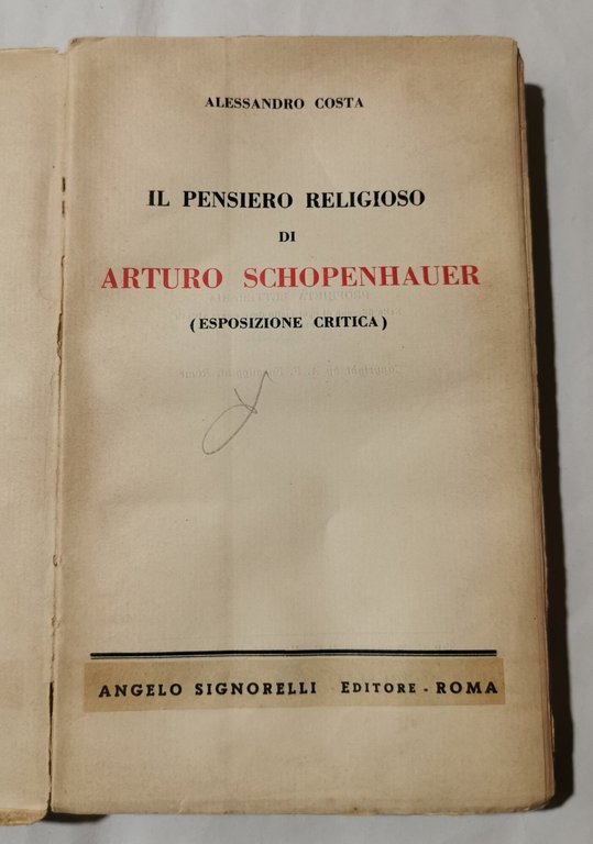 Il pensiero religioso di Arturo Schopenhauer - Esposizione critica | Immagine Gallery 2