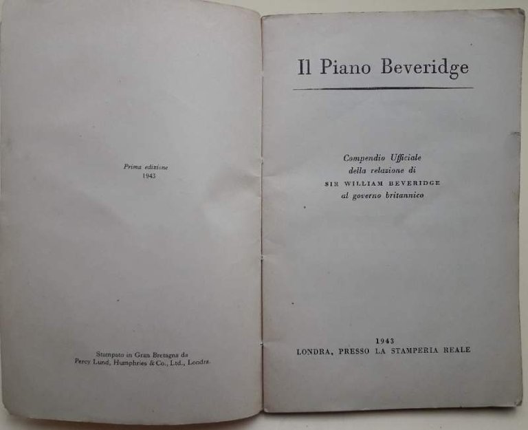 IL PIANO BEVERIDGE( 1943)