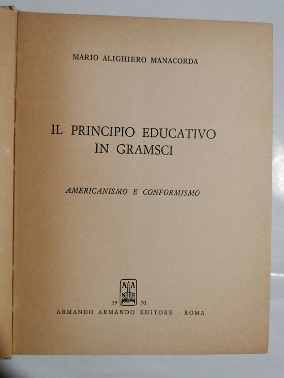 Il principio educativo in Gramsci