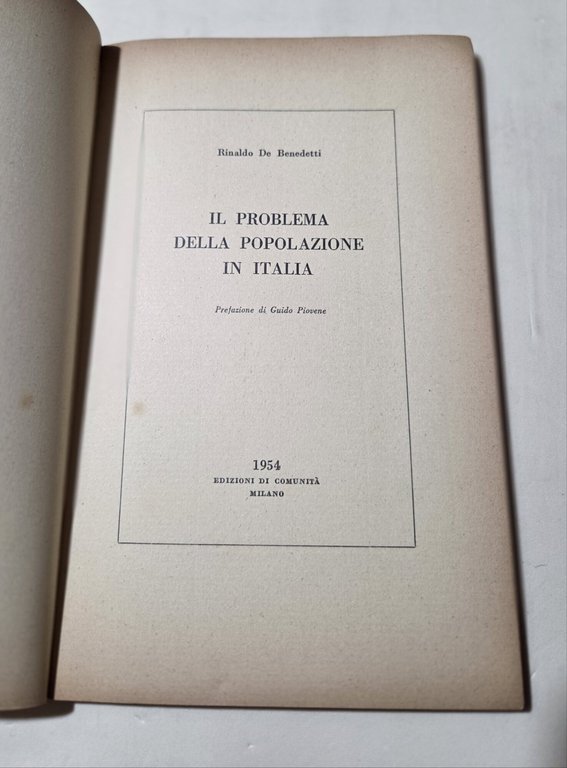 Il problema della popolazione in Italia