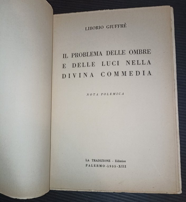 Il problema delle ombre e delle luci nella Divina Commedia-nota …